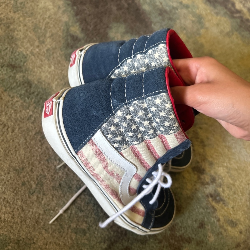 Vans T375 Skateboard Shoes Sneakers Men 9 Women 10.5 American USA High Top